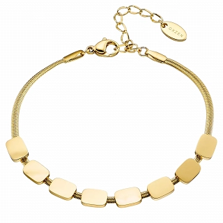 Oxzen ατσάλινο βραχιόλι με τετράγωνα στοιχεία