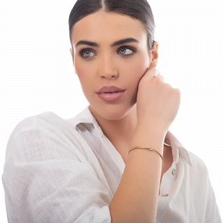 Oxzen γυναικείο βραχιόλι ατσάλινο σταθερό με αλυσίδα