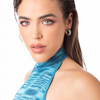 Oxzen σκουλαρίκια κρίκοι ατσάλινοι 20 mm τριπλοί