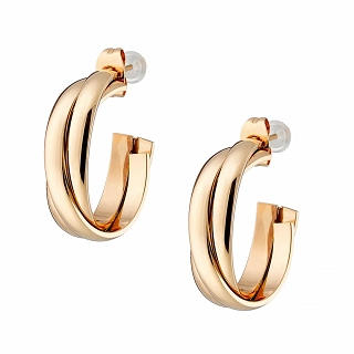 Oxzen σκουλαρίκια κρίκοι ατσάλινοι 20 mm τριπλοί