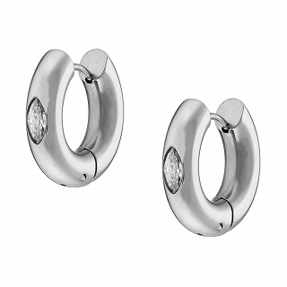 Oxzen σκουλαρίκια κρίκοι ατσάλινοι 12 mm χοντροί