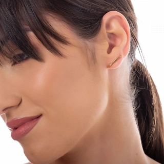 Oxzen σκουλαρίκια καρφωτά ατσάλινα με λευκά ζιργκόν