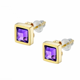 Oxzen σκουλαρίκια καρφωτά ατσάλινα τετράγωνα με ζιργκόν