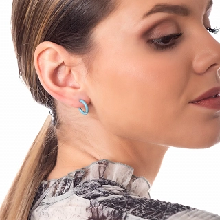 Oxzen σκουλαρίκια κρίκοι ατσάλινοι κεραμικοί