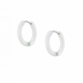 Oxzen σκουλαρίκια κρίκοι ατσάλινοι κεραμικοί