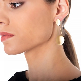 Oxzen σκουλαρίκια κρεμαστά ατσάλινα ματ