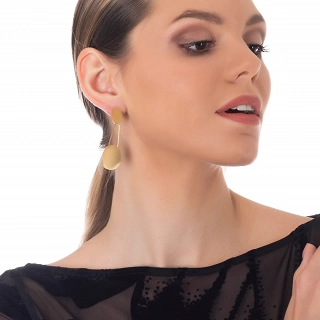 Oxzen σκουλαρίκια κρεμαστά ατσάλινα ματ