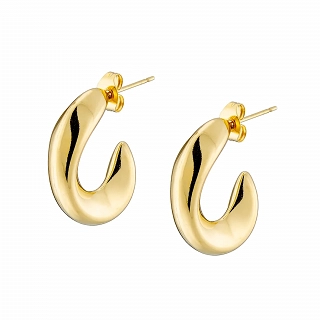 Oxzen σκουλαρίκια κρίκοι ατσάλινοι οβάλ