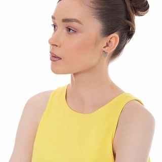 Oxzen γυναικείο σκουλαρίκι ατσάλινο καρδιά