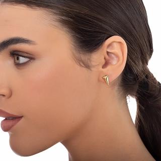 Oxzen γυναικείο σκουλαρίκι ατσάλινο με ιδιαίτερο σχήμα