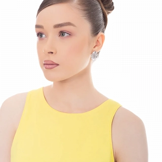 Oxzen γυναικείο σκουλαρίκι ατσάλινο χειροποίητο