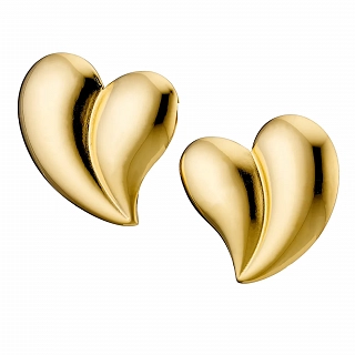 Oxzen γυναικείο σκουλαρίκι ατσάλινο καρδιά μεγάλη