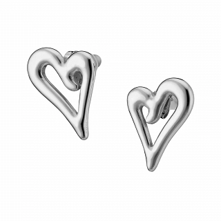 Oxzen γυναικείο σκουλαρίκι ατσάλινο καρδούλα