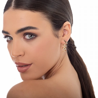 Oxzen γυναικείο σκουλαρίκι ατσάλινο σπείρα