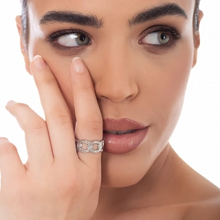 Oxzen γυναικείο δαχτυλίδι από ανοξείδωτο ατσάλι free size