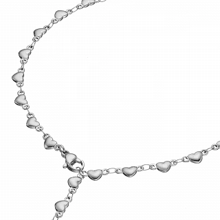 Oxzen αλυσίδα μέσης ατσάλινη με καρδιές