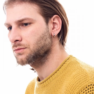 Σκουλαρίκι ανδρικό από ανοξείδωτο ατσάλι κρικάκι (3 x 10)mm