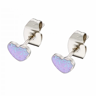 Oxzen παιδικό σκουλαρίκι ατσάλινο καρδούλα