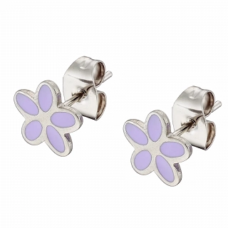 Oxzen παιδικό σκουλαρίκι ατσάλινο μαργαρίτα