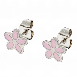 Oxzen παιδικό σκουλαρίκι ατσάλινο μαργαρίτα