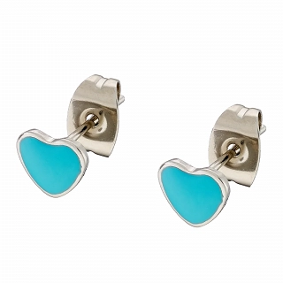 Oxzen παιδικό σκουλαρίκι ατσάλινο καρδούλα