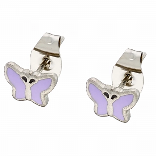 Oxzen παιδικό σκουλαρίκι ατσάλινο πεταλούδα