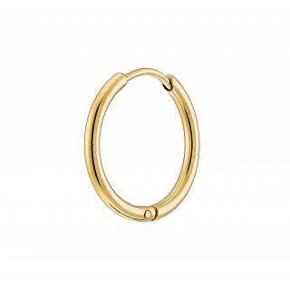 Σκουλαρίκι ανδρικό από ανοξείδωτο ατσάλι, κρικάκι επιχρυσωμένο (2.5 x 12)mm