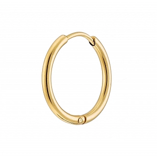 Σκουλαρίκι ανδρικό από ανοξείδωτο ατσάλι, κρικάκι επιχρυσωμένο (2.5 x 16)mm