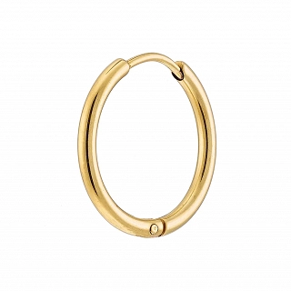 Σκουλαρίκι ανδρικό από ανοξείδωτο ατσάλι, κρικάκι επιχρυσωμένο (2.5 x 20)mm