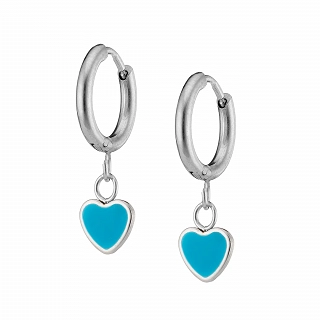 Oxzen παιδικό σκουλαρίκι ατσάλινο με καρδούλα