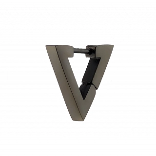 Σκουλαρίκι ανδρικό από ανοξείδωτο ατσάλι, τριγωνικός κρίκος