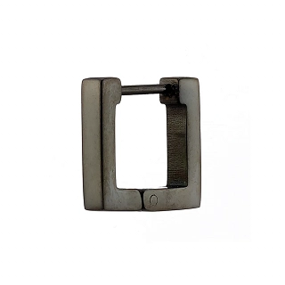 Σκουλαρίκι ανδρικό από ανοξείδωτο ατσάλι, τετράγωνος κρίκος