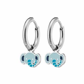 Παιδικό σκουλαρίκι από ανοξείδωτο ατσάλι κρικάκι με ελεφαντάκι