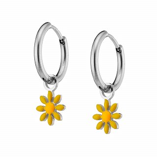 Παιδικό σκουλαρίκι από ανοξείδωτο ατσάλι κρικάκι με μαργαρίτα