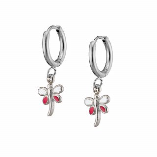 Παιδικό σκουλαρίκι από ανοξείδωτο ατσάλι κρικάκι με λιβελούλα