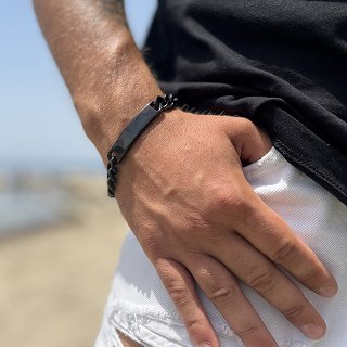 Cuban Link βραχιόλι ατσάλινο unisex ταυτότητα