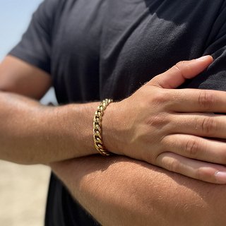 Βραχιόλι ατσάλινο αλυσίδα 10mm