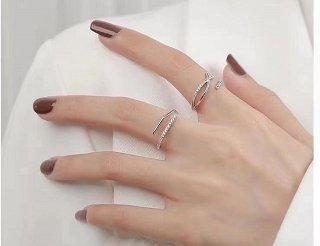 Oxzen δαχτυλίδι ασημένιο με πέτρες ζιργκόν chevalier