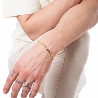 Oxzen ανδρικό βραχιόλι από ανοξείδωτο ατσάλι, ταυτότητα