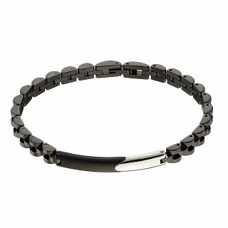 Oxzen ανδρικό βραχιόλι από ανοξείδωτο ατσάλι ταυτότητα