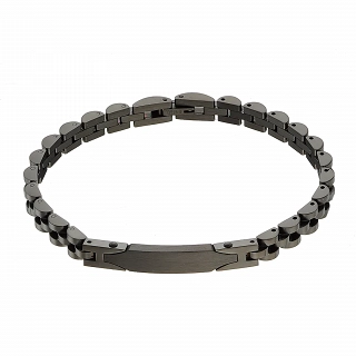 Oxzen ανδρικό βραχιόλι από ανοξείδωτο ατσάλι ταυτότητα ματ