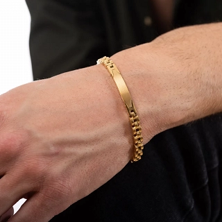 Oxzen ανδρικό βραχιόλι από ανοξείδωτο ατσάλι ταυτότητα ματ