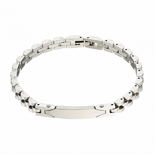 Oxzen ανδρικό βραχιόλι από ανοξείδωτο ατσάλι ταυτότητα ματ