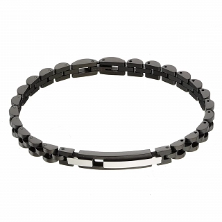 Oxzen ανδρικό βραχιόλι ατσάλινο, ταυτότητα λεπτή ματ και γυαλιστερό