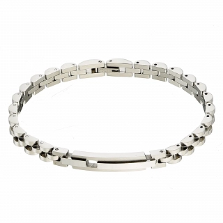 Oxzen ανδρικό βραχιόλι ατσάλινο, ταυτότητα λεπτή ματ και γυαλιστερό