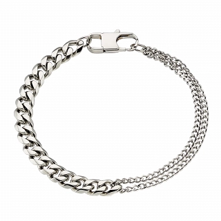 Oxzen ανδρικό βραχιόλι από ανοξείδωτο ατσάλι με διαφορετικές αλυσίδες