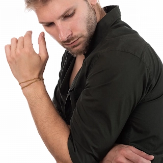 Oxzen ανδρικό βραχιόλι από ανοξείδωτο ατσάλι με διπλή αλυσίδα