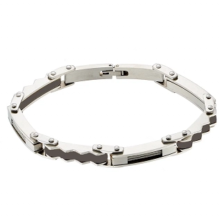 Oxzen βραχιόλι ανδρικό από ανοξείδωτο ατσάλι,  με ατσαλόσυρμα