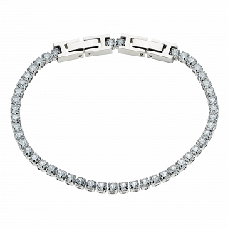 Oxzen βραχιόλι ατσάλινο Unisex ριβιέρα Tennis Iced Out με ζιργκόν 3mm