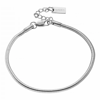 Oxzen ανδρικό βραχιόλι ατσάλινο minimal Round chain 2.5mm